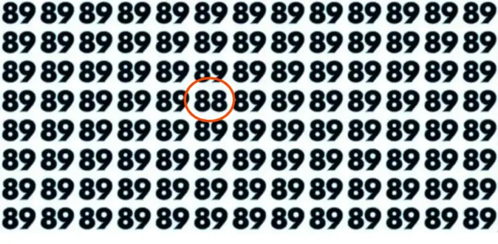 Find the different number in the picture in 5 seconds