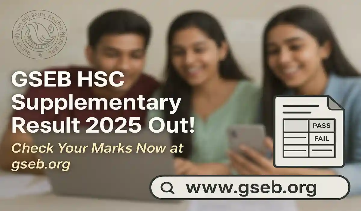 GSEB HSC Supplementary Result 2025 Declared