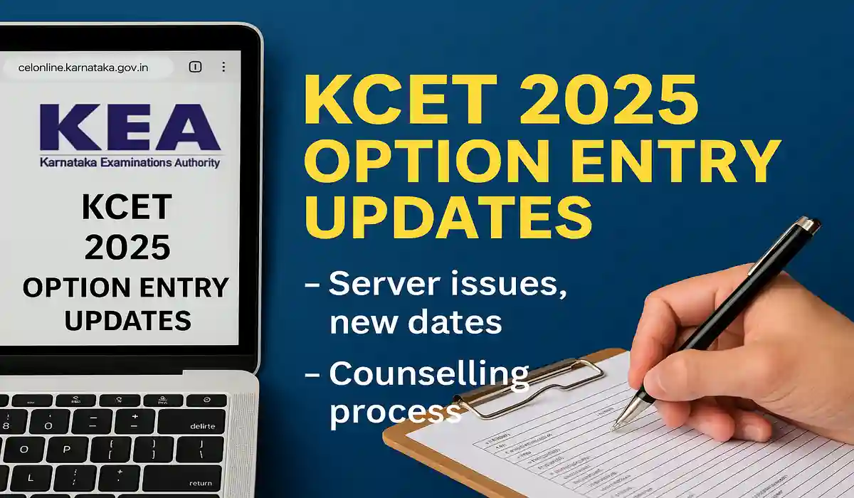 KEA KCET 2025 Option Entry Portal Update